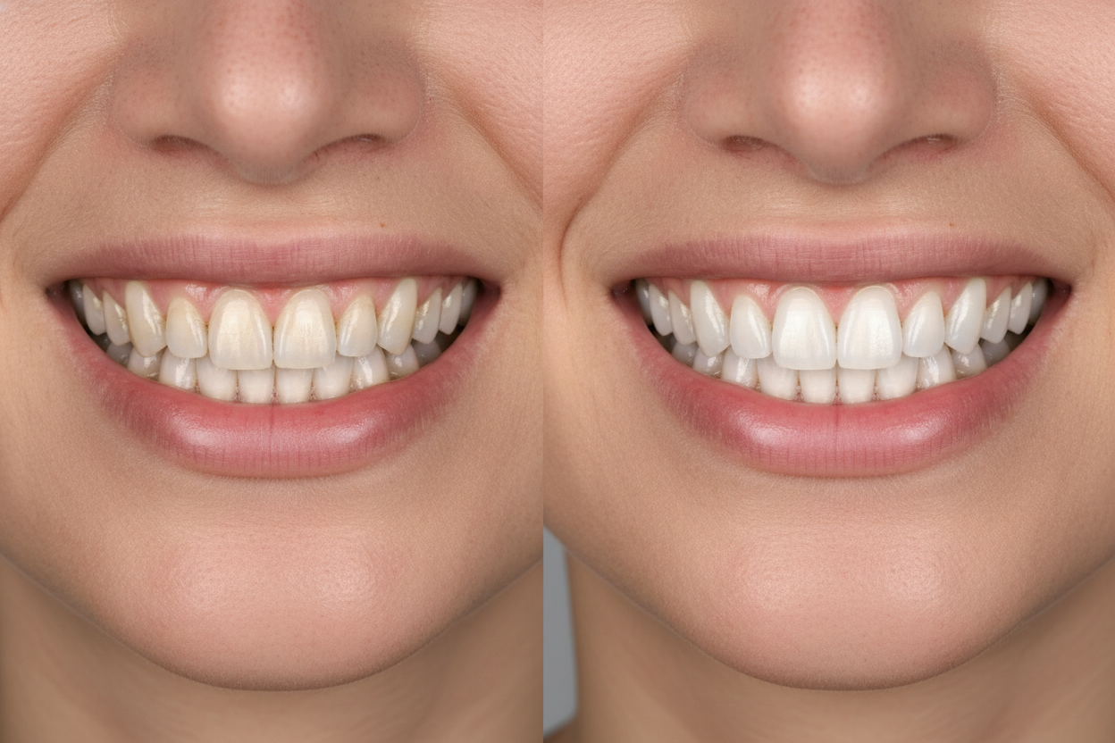 they look the same i need the bore picture with a whiter smile but natural